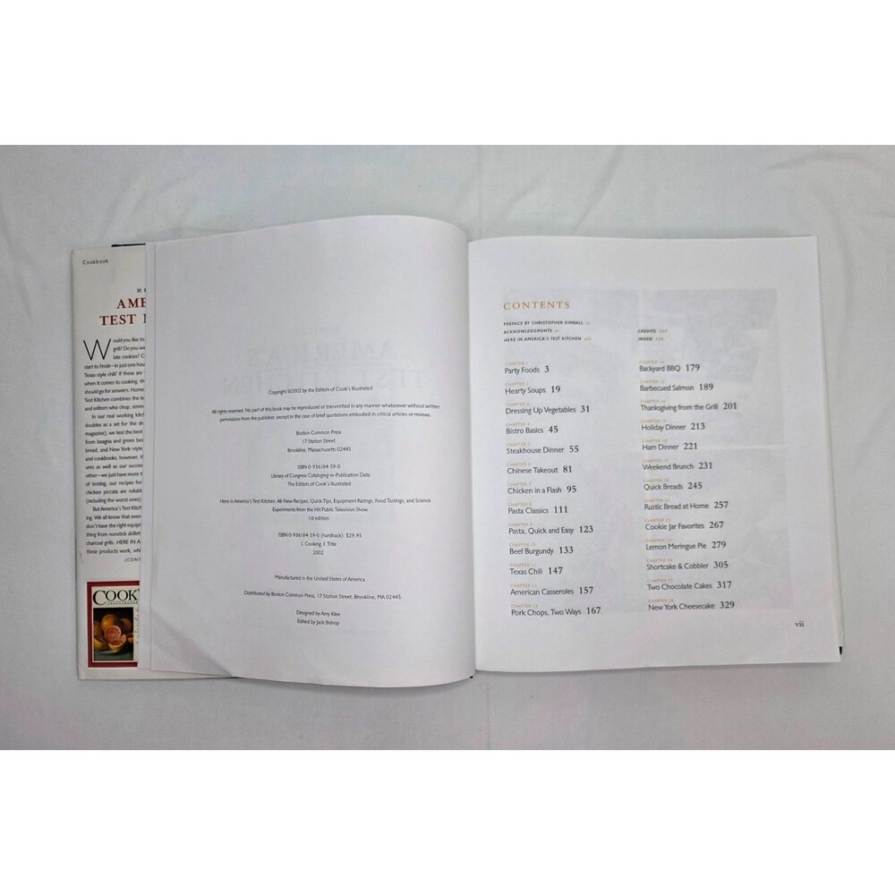 Here in America's Test Kitchen Cookbook | 2003 Cook's Illustrated | Hardcover - Picture 9 of 16